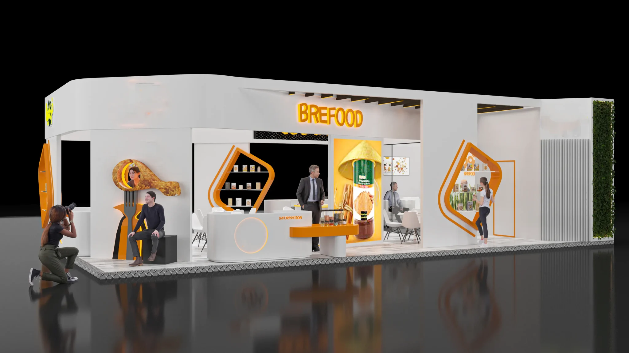 Brefood exhibition stand design visualisation
