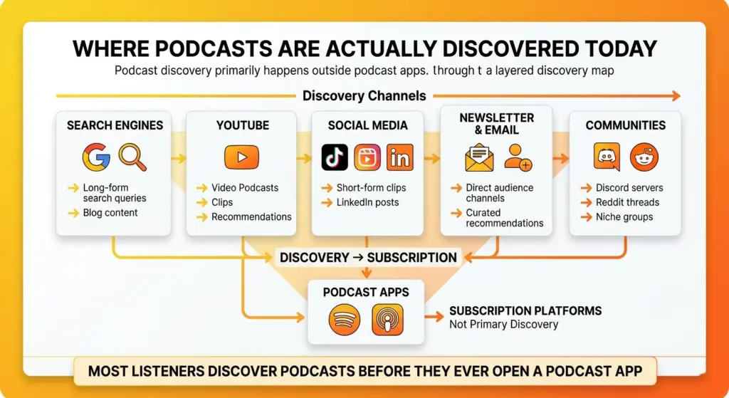 Creator editing a podcast episode on laptop with audio waveform software