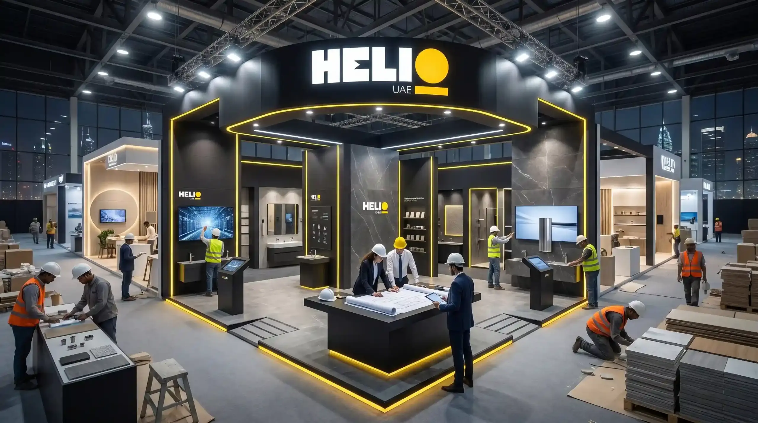 Helio experiential marketing booth and interior architecture