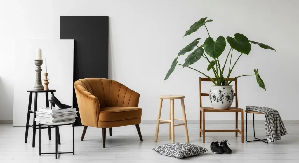 Director adjusting lighting during studio filming vs on location setup inside a professional Dubai production studio.