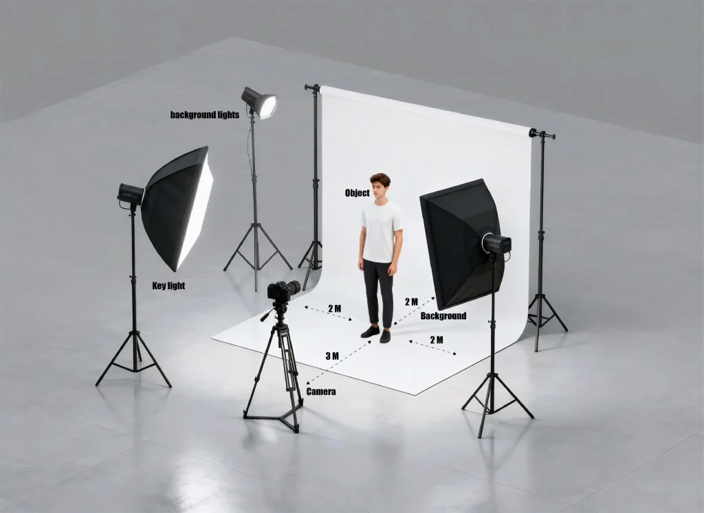 The distance between the camera and the subject is important.