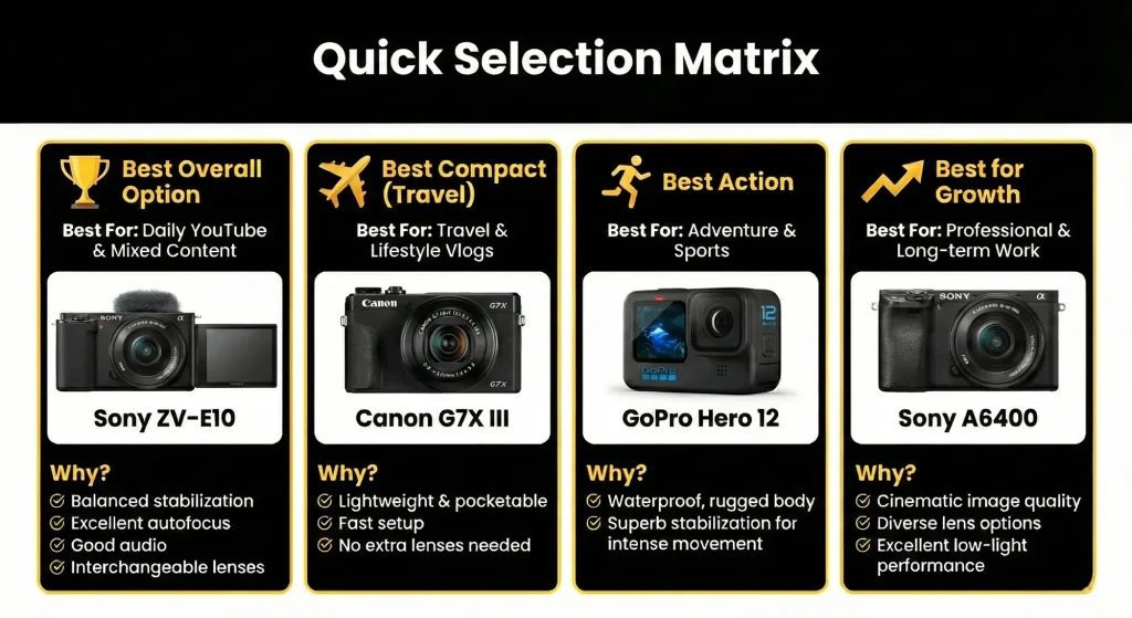 View the Full Vlogging Camera Buyer's Guide and Top Picks