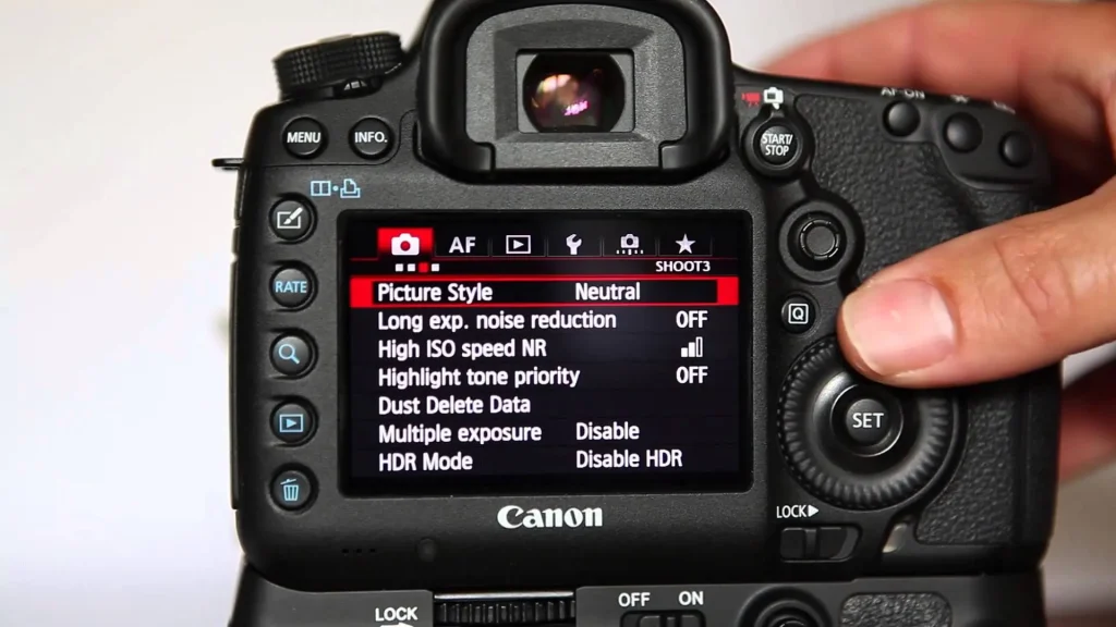 Portrait photography setup with recommended camera settings for sharp focus