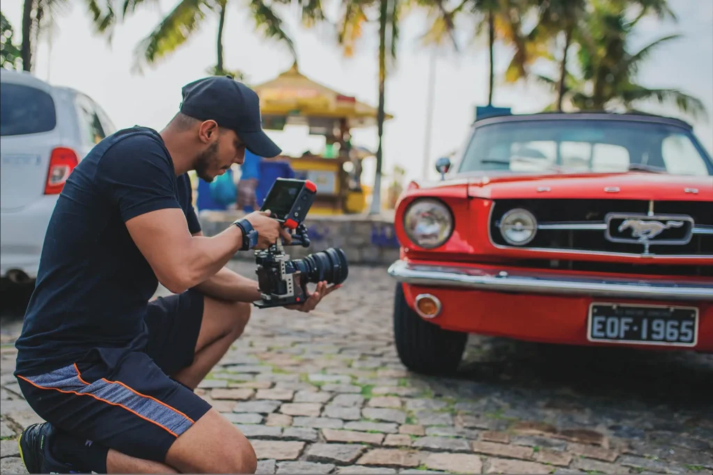 best camera for car photography used for rolling shots of a supercar on city streets