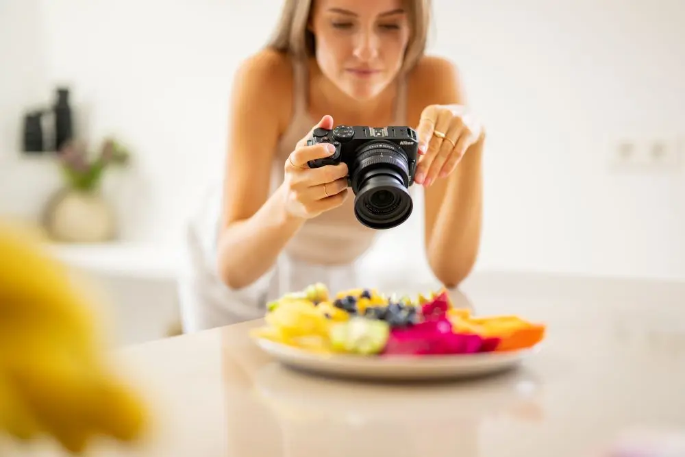 Overhead flat lay scene taken using a food photography lens for clean and natural proportions