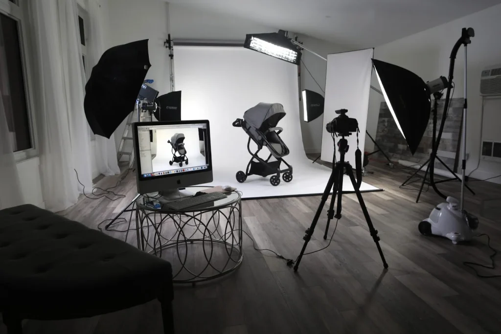 Best white backdrop setup with controlled lighting to create consistent and professional product visuals
